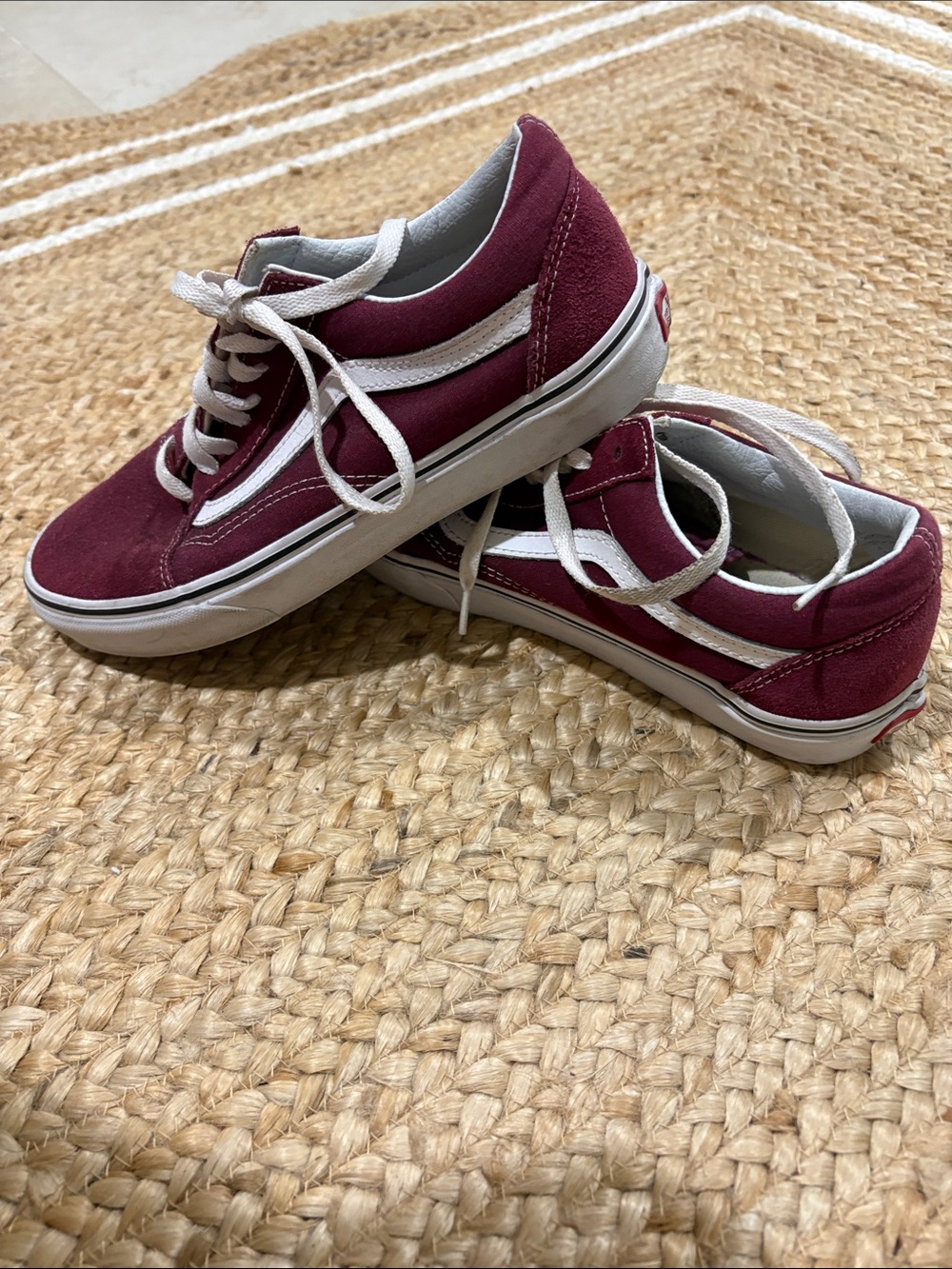Vans Burgundy Suede & Canvas Old Skool Low-Tops